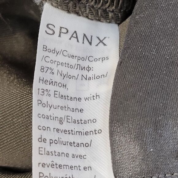 Spanx Faux Leather Moto Leggings Womens Small Gray Sexy City Coastal Compression - Picture 6 of 9